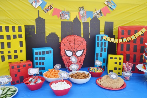 Spiderman Piñata, Happy Birthday, Party Celebration